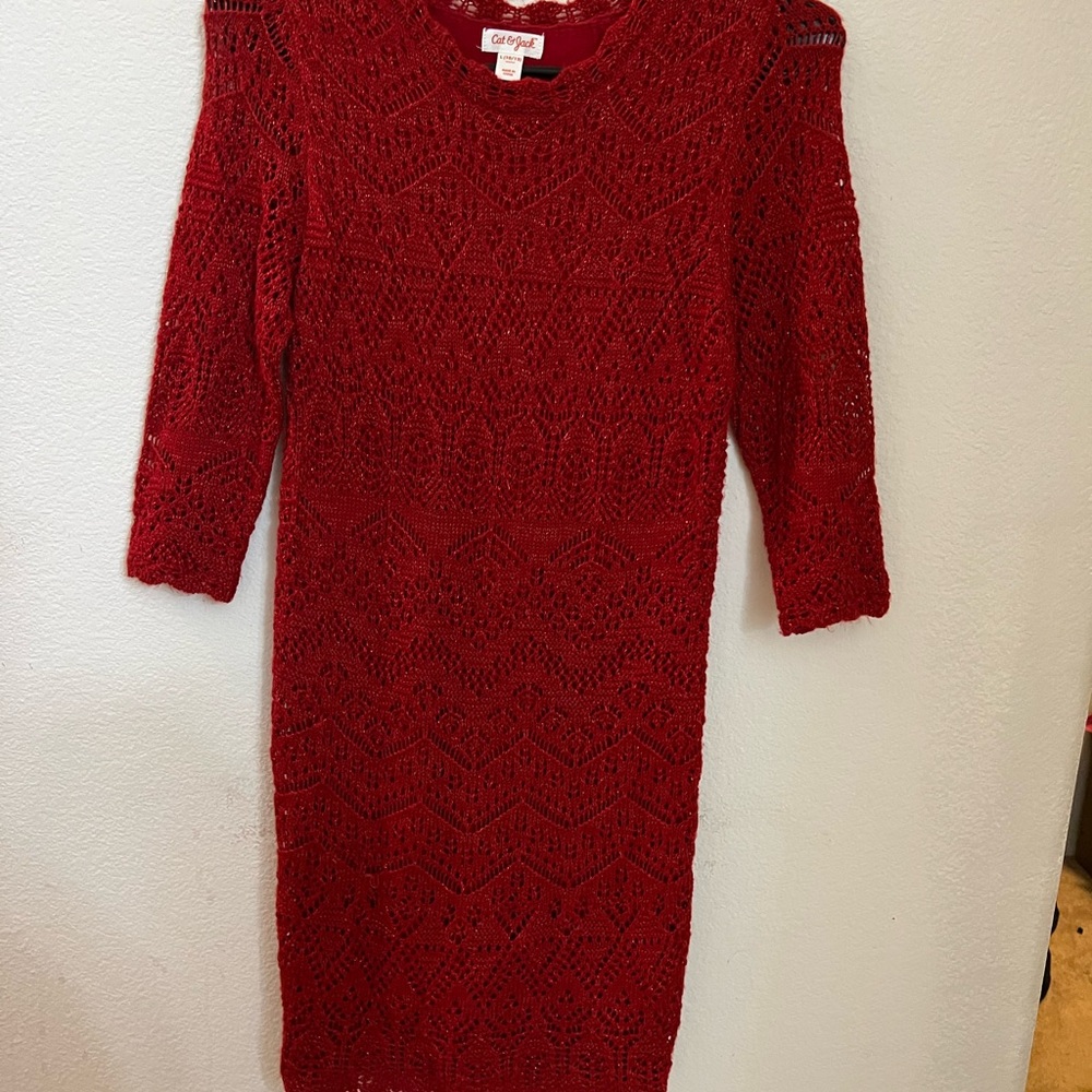 Girls cat and Jack red dress